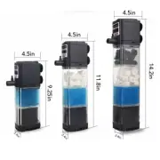 Fish Tank Canister Internal Filter: Submersible, Media - 400 GPH - 3 in 1 Outlet