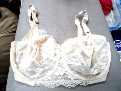 WONDERBRA-LIGHT BEIGE-LACE-FULL COVERAGE-UNDERWIRE BRA-SIZE-36D-NWT -$38