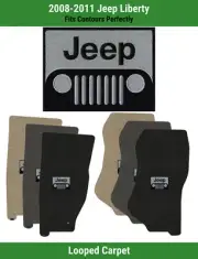 Lloyd Classic Loop Front Carpet Mats for '08-11 Jeep Liberty w/Jeep Grill Logo (for: Jeep)