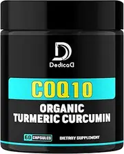 3in1 CoQ10 and Turmeric Supplement Extract 9200mg - Combined with Black Pepper - Professional Combination - 60 Capsules