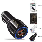 2 Port Fast Car Charger USB Quick Charger Qualcomm QC3.0 Car Chargers Adapter
