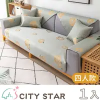 在飛比找PChome24h購物優惠-【CITY STAR】可水洗緹花冰絲防滑沙發涼坐墊(四人座款