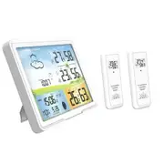 Multifunction Weather Station Wireless Colorful LCD Alarm Clock Indoor Weather Forecast Barometer Thermometer Hygrometer