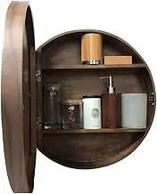 Wall-Mounted Vanity Mirrors Medicine Cabinet with Mirror 50/60/70cm Circular Mirror Cabinet Bathroom Mirror Cabinet Suitable for Bedroom, Living Room, Bathroom Super Load-Bearing