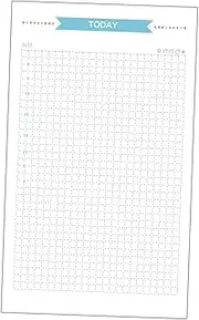 HAPINARY 40 Sheet Grid Paper Refills 6-hole Binder Fillers Paper Refills for Notebook Planner Journal Dairy