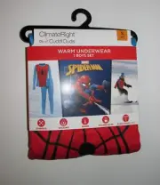 Boys Cuddle Duds Spider-Man Thermal Underwear Set (Size Sm 6/7) BRAND NEW W TAGS