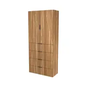Lugna 2048 x 900 x 380mm Cove 3 Shelf 4 Drawers Double Door Storage Cabinet