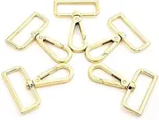 MELORDY 15 Pcs Metal Swivel Lobster Clasp Claw Push Gate Snap Hooks for DIY Crafts Keychain Purse Handbag Making (Gold,1-1/2 inch)