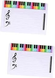 TEHAUX 2pcs Musical Note Erasable Whiteboard Portable Teaching Board Easy to Write Erase