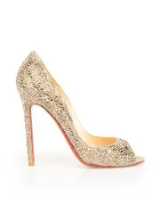 Gold Crystal Embellished Heels