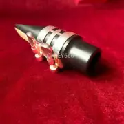 Handmade Carved Copper Sliver Plated Ligature Alto Saxophone Ebonite Mouthpiece1