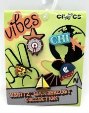 New Crocs Wanderlust Collection Chicago Pizza Chi Hat Boat Jibbitz Charms 5 Pack