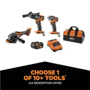 AEG 18V Brushless 3-Piece 5.0Ah Force Kit