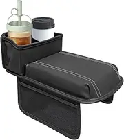 Car Armrest Cushion,Car Center Console Cover Pad - Armrest Box Pad for Car, Console Cover with Storage Pockets for Cars, Auto, Trucks