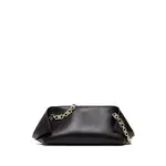 [Ferragamo] Ferragamo Small Folded Chain-link Flap Shoulder Bag ONE SIZE BLACK