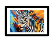 Modern Art Zebra Framed print Art Poster