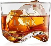 LARK Signature Crystal Wave Glass - Premium Hand-Blown Whisky Glass