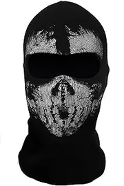 Ghost Balaclava Skeleton Ski Mask Ghost Skull Face Mask Cod Halloween Scary Mask Windproof Cosplay Mask for Outdoor Sports