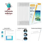 Acrylic Sign 8.5 x 11 Wall Mount Clear Plastic Sign with Double Sided Tape, P...