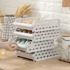 Egg Box Waterproof Space Saving Refrigerator Dispenser Egg Storage Box Stackable