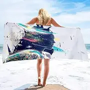 Vintage Poster Beach Towel high Absorbent, Quick-Drying Oversized Beach Towel, Sand-Free Beach Towel Light Travel Blanket