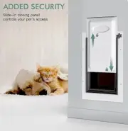Baboni Cat Dog Pet Door for Wall Entry - double magnetic flap locking door SMALL