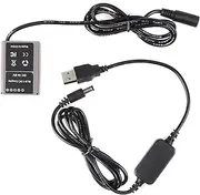 [Hersmay] BLN1 Dummy Battery DC Coupler with 5V/2A USB Boost Line for Olympus E-M1 E-M5 E-P5 E-M5M2 Pen-F