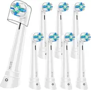 8PCS iO Replacement Heads Compatible with Oral B IO 2/3/4/5/6/7/8/9/10 Series Electric Toothbrush,Compatible with Oral B io Series Toothbrush Heads with Medium Bristles,White