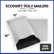 500 13x15 EcoSwift Poly Mailers Plastic Envelopes Shipping Mailing Bags 2.35MIL