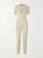 [ZEYNEP ARCAY] ZEYNEP ARCAY - Stretch-knit Jumpsuit - Cream - US8 US 8 Cream