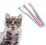 YMPEKA 3Pack Small Dog Toothbrush Cat Tooth Brush Brushing Kit pet Toothbrush Cat Dental Care,Deep Clean Acne Chin Treatment Suction Cup 360 Degree Silicone pet Toothbrush, for Cats Dogs