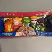 Carters Kids II Finger Puppets Vintage New 2001 Princess King Dragon Unicorn