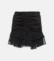 [Blumarine] Blumarine Ruffle-trimmed pleated miniskirt AU 8 black