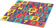 Alphabet & Numbers Rubber EVA Foam Puzzle Play Mat Floor. 36 Interlocking Pla...
