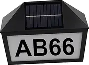 Mipcase Solar House Number Sign Light Address Plaque with Bright LED for Outdoor Use Easy Installation Durable Design for Home Decor Solar Powered Night Illumination