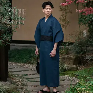 日式和服（男） 日本男士和服武士長袍浴衣日式夏季傳統和服復古正裝劇本密室寫真【DD45357】