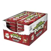 (12-Pack) Sour Punch 3.2 oz SANTA STRAWS Berry & Green Apple Gummy Candy BB 8/25