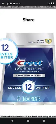 New Crest 3D Whitestrips Professional White Teeth Whitening Kits 40 Strips