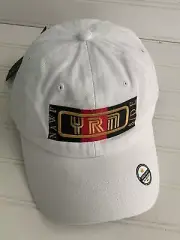 YRN Black SnapBack Hat Cap White Black Letter One Sz Flat Brim Yung Rich Nation