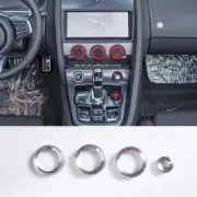 Silver Interior Air Condition Volume Knob Ring Cap For Jaguar F-TYPE 2013-2022