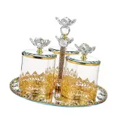 Glass Storage Jars Set Nordic Appetizer Plate for Appetizer Fruit Condiment