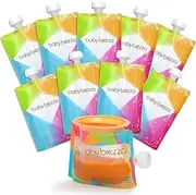 Baby Brezza Reusable Baby Food Pouches with Filling Funnel. Baby Food Storage Pouches.