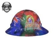 Custom Hydrographic Safety Hard Hat Mining PORTUGAL AUSSIE FLAG PRO CHOICE WIDE