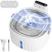 Cat Water Fountain Wireless, 2L Pet Drinking Fountain for Cats & Dogs, Sensor Auto Cat Fountain with Smart 2 Modes | Foodgrade 304 Stainless Steel Dish | 4* Filters