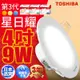 (1入)Toshiba東芝 第三代9W 崁孔9.5CM 高效能LED崁燈 星日耀 日本設計(白光/自然光/黃光)