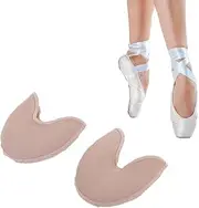 Knitted Fabric Toe Cap Cover, 1Pair Ballet Dance Pointe Shoe Socks Pad, Toe Pouches Pad, Foot Pads Protect Toe Pouches Pads, Ballet Toe Protector Cushion Toe Sleeves,Protect Toe, Pain Relief (short)
