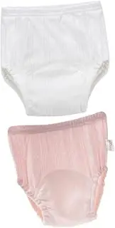 OFFIGAM Cotton Diaper Covers Set 2 Pcs Newborn Baby Training Pants Breathable Comfortable Machine Washable for Potty Training