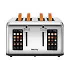Mecity 4 Slice Toaster with Touch Screen Control, 4 Wide Slots, Stainless Ste...