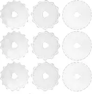Bestgle 9Pcs 45mm Rotary Cutter Blades, 12 15 27 Teeth Skip Stitch Perforating Rotary Replacement Blades Fits for Fiskars Olfa, Fabric Leather Paper Cardstock Cutting Crafting Sewing Tool