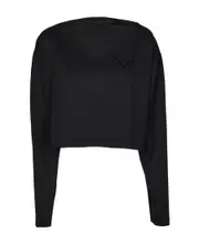 Triangular patch T-shirt with lace on the back S,XS,M black